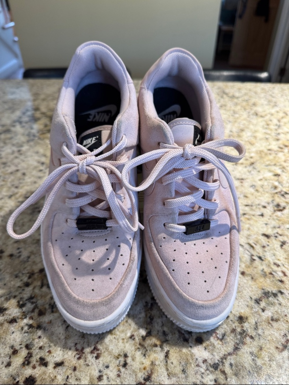 Nike Air Pink Suede Low-Top Sneakers